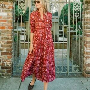 Julia Amory Shirt Dress - Cranberry Loon